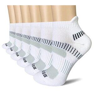 Womens Athletic Ankle Socks Cushioned Running Workout Moisture Wicking 6 Pack